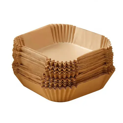 Air Fryer Paper Liners, 100Pcs Parchment Paper,After Sunrise Air Fryer Liners Disposable for Microwave, Non-Stick Air Fryer Liner Square Free of Bleach (6.3IN)