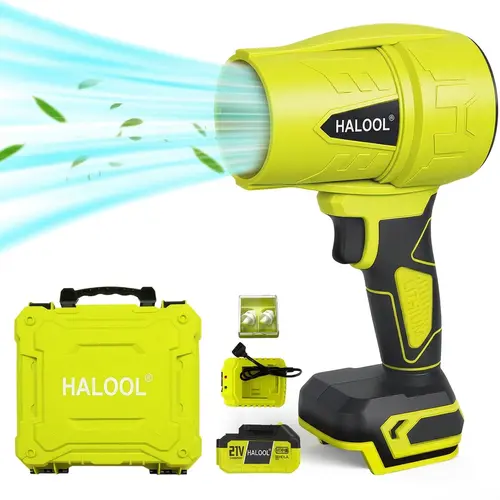 HALOOL Turbo Jet Blower,Leaf Blower, Violent Turbo Fan, Brushless Pure Copper Motor,Car Drying After Wash, Handheld Snow Blower,Cordless Turbo Power Air Duster,Home Improve,Garden Mainte