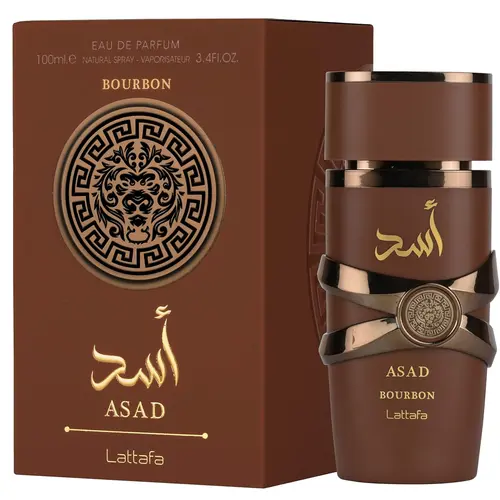Lattafa Asad Bourbon for Men 3.4 Ounce (100ml) Eau De Parfum Spray Perfume Fragrance Spicy Fruity