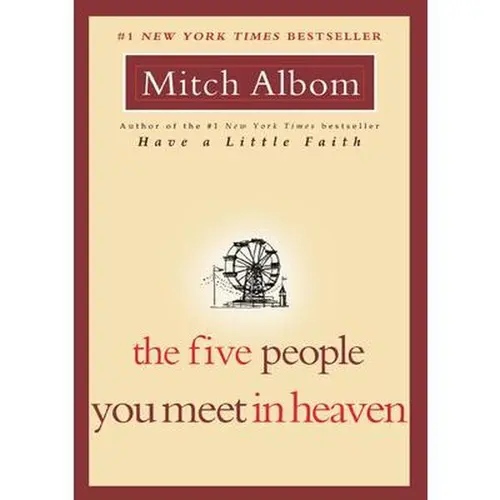 Used Literature Book - The 5 People You Meet in Heaven by Mitch Albom (Paperback, 208 Pages, Grand Central Publishing) - English Reading Materials, Ideal for Birthday Gifting