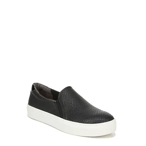 Dr. Scholl's Women's Nova Faux Leather Round Toe Slip-On Sneakers - Lightweight Platform, Arch Support, Medium & Wide Width, Slip-On Trainers, Daily Wear Women's Shoes, Daily Wear Shoes