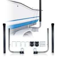 ‌1 Pair Boat Trailer Guide Posts, Adjustable heights 40”/48” – Galvanized Steel L-Shaped Guides for Fishing Boat Sailboat Trailer
