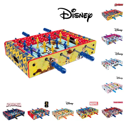 World Tech Toys Officially Licensed Tabletop Foosball Game – Toy Story,FIFA World Cup, Spider-Man, Spidey and His Amazing Friends, Stitch, Disney Princess, Transformers, Mickey Mouse, Minnie Mouse & Avengers Family Game for Kids