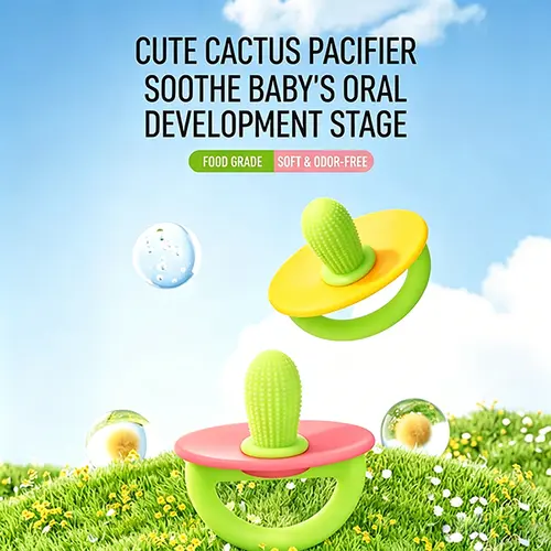 2-Piece Set Teething Sticks for 6-12 Months Cactus-Shaped Silicone Teething Toys Baby Teething Toys Baby Teething Sticks Teething Pacifiers Baby Teething Pacifiers Sensory Teether