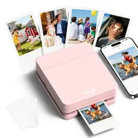 PP01 Portable Mini Color Wireless Mobile Printer, Instant Smartphone Photo Printer, Sticky-Back Photos, Bluetooth Compatible with iOS & Android Devices, Fun Editing App, Perfect Gift For Valentine's Day, Fathersdaygift outdoorfun , summerwins