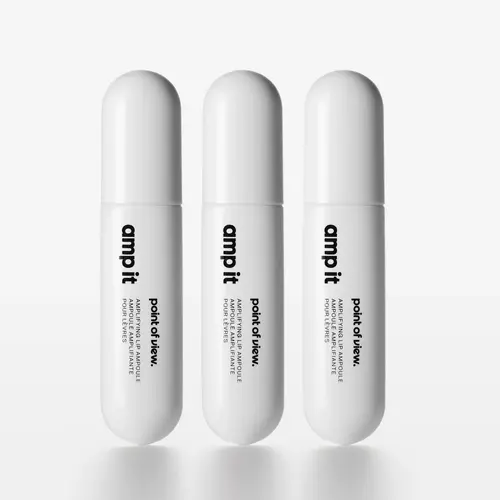Amp It x 3 Bundle by Point of View: 3 Lip Ampoules - Restorative Hydrating Formula for Glowing Lips