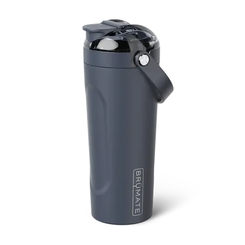 BrüMate MultiShaker 25oz Shaker Bottle | Triple-Insulated Stainless Steel Fitness Shaker | Removable Agitator | Durable Soft-Grip Carry Handle | Keeps Beverages Cold 24+ Hours | Non-Slip Base