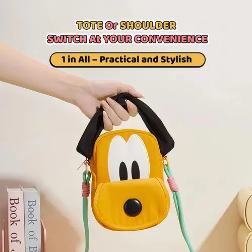 [Back to school]Disney Pluto 95th Anniversary Limited Edition Ear Tote Bag Charming Disney Character Handbag for Women, Perfect for Daily Use & Disney Fan Collection#Summervibes, Back To School