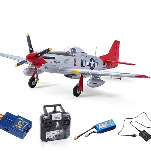 Arrows 850mm P 51D Mustang with Vector Flight Stabilization System PNP / RTF（RTF = plane, remote, battery battery charger，PNP=Transmitter, receiver, battery and charger not included),RC airplane, remote control plane,RC plane for beginners,