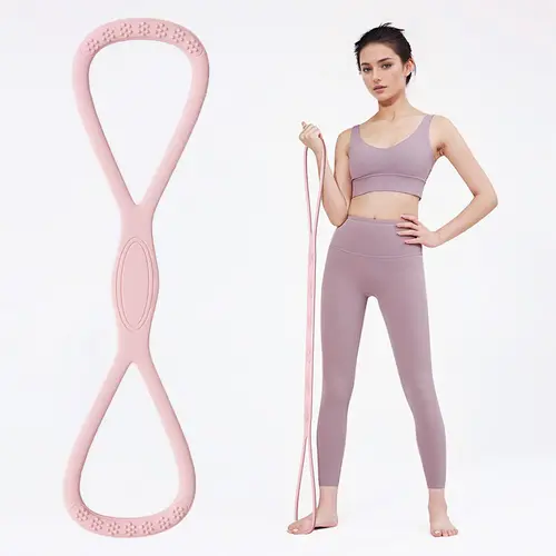 Resistance Bands Figure 8 Exercise Bands for Women 8 Shaped TPE Material for Arms Chest Expander Yoga Gym Fitness Muscle Training Equipment Stretching Gear Workout Accessories Workout Straps,summerwins,father'sdaygifts,bathingsuitwomenset