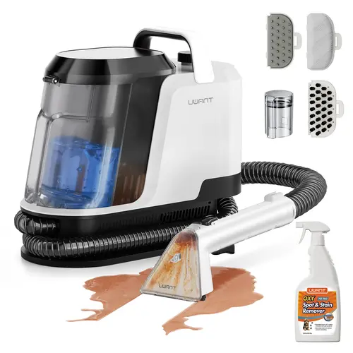Uwant Y100 Carpet Cleaner Machine 18Kpa PowerfulSuction Upholstery Cleaner for Pet, PortableCarpet Cleaner with Cleaning Tools&Self-cleaning for Spot, Cars,Rug,Furniture
