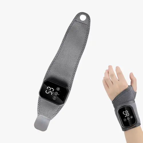 Cordless Heat + Vibe Hand Massager - Durable 3-in-1 Electric Device with Kneading Therapy for Arthritis Pain Relief, Wrist Care, Compact Gift for Home/Office Use, Athletes