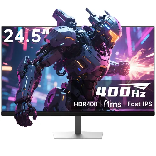 Ktc H25X7 Game Ready Gaming Computer Monitor - 24.5in FHD 1080P Fast IPS PC Display, 1ms Response Time, HDR400, 128% sRGB, 2x240Hz HDMI, 2x360Hz Overclockable-to-400Hz DP, Silver-Gray, Tilt Adjust, VESA Compatible, Eye-Friendly HD Desktop Monitor, Pc Comp
