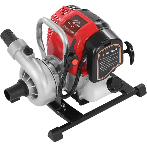 Portable Aluminum Gas Powered Pump - 1.5" (3.8cm) Diameter, 36.5cc Single Cylinder, 1.6HP 4-Stroke Pure Gas Engine, 92ft Water Lift (28m), 23ft Suction, Plastic Components, Funnel Kit, Tool Kit, 8h Run Time for Garden Hose Irrigation