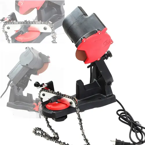 85W Electric Power Chainsaw Sharpener with 4-1/4" x 1/8" Wheel, 120V/60Hz Motor, 4200 RPM, Auto Feed Roller, Wall/Bench/Vise Mount, All Pitch Sizes, Sharpens Oregon Husqvarna Stihl Echo Saw Chains, 120V / 60 Hz
