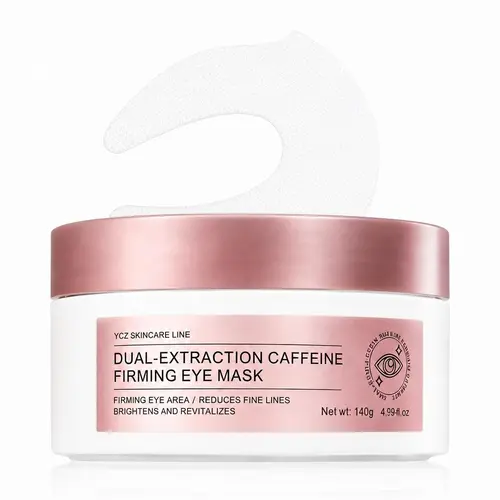 YCZ Caffeine Collagen Firming Eye Patches (60 Pieces) - Skin Care Product with Natural Effective Ingredients, Glyceryl Caprylate, Erythritol, Tapioca Starch, Sodium Hydroxide, 24hr Moisturizing for Sensitive Skin, Puffiness, Dark Circles, Fine Lines