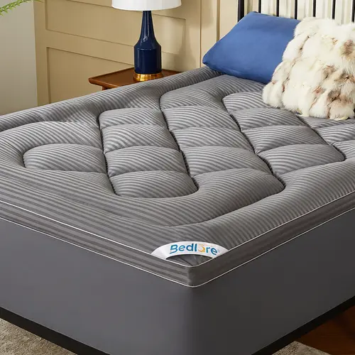BEDLORE Cooling Breath Polyester Mattress Topper - Soft Bodyhug Padding Pillow Top, Cool Body Contact, 6-18 in Deep Pocket Hold, Anti-Sliding, Wrinkle-Resistant, Back Pain Relief, Bedroom Use (Twin XL, California King Compatible) HomeEssentials