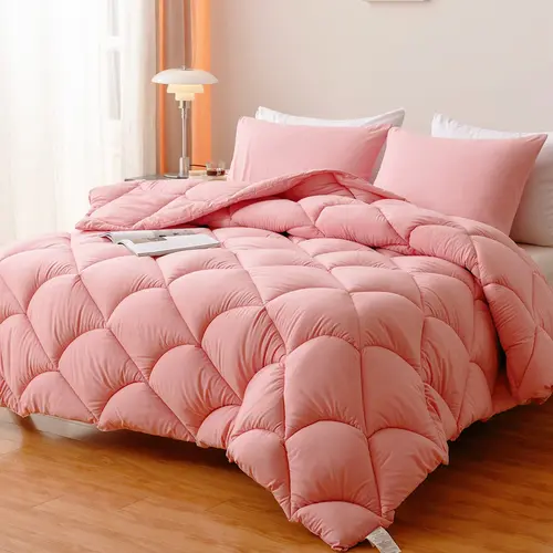Cosybay Twin Size Bed Comforter Sets - Pink Comfy Household Decorative Bedding, All-Season Breathable Lightweight Warm Down Alternative Duvet Set (2-Piece: 88"x92" Comforter, 20"x26" Pillowcase), Sofa Protector, #halloweenfinds #tiktokshopbacktoschool, Co