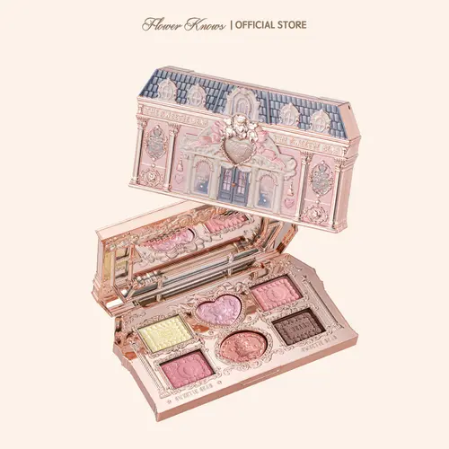 Flower Knows The Sweetie Bear Collection 6-Color Makeup Palette, Long-Lasting Silky Cosmetic with High Pigment Matte Shimmer Glitter Shades, Makeup Beauty Cosmetics, #tiktokshopbacktoschool, #sohochic, Pastel Whimsy, Multi-Shade Range Blush
