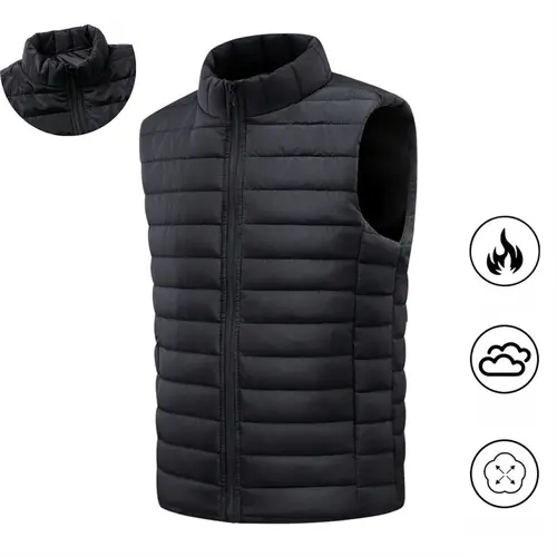 Men's Versatile Sleeveless Warm Vest Top, Casual Warm Layer Men's Tops Waistcoat & Gilet