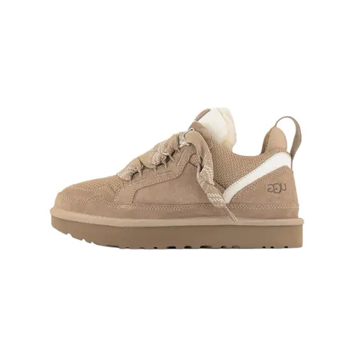 UGG Lowmel Sand Women’s Casual Sneakers - Lightweight, Trendy, Comfortable Sports Shoes for Fall Winter Walking, Closed-Toe Footwear, Sneaker, Plush, Low Top, Runner, Sneakers For Women