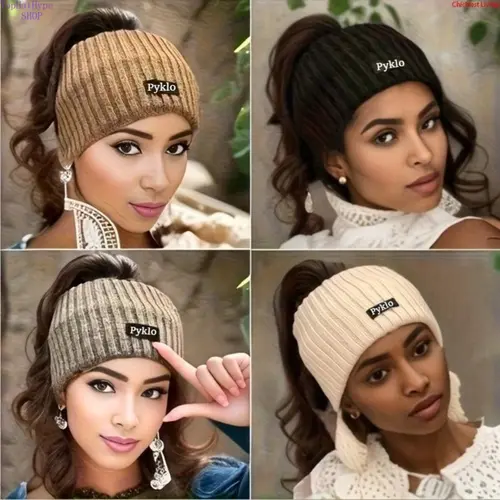 PYKIO 4pcs/set Women's Stretchy Solid Color Round Band Headbands - Soft Winter Ear Warmers, Elegant Stylish Comfort Fit, Accessories for Women, Warmth with Style, Daily Cold Weather Hair Accessories