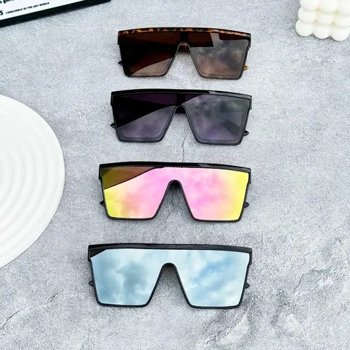4pcs Punk Style Polarized Sports Sunglasses Set - Large-Frame Sports Eyewear, Unique Fashion Accessories for Riding, Driving, Birthday Gifts for BF (Unique Gifts for Man),summeroutfits,vacationoutfits,beachoutfits