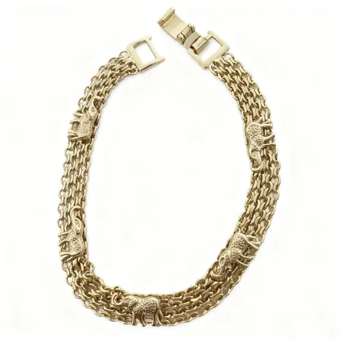 Elegant Unisex Elephant Bracelet - 7 Inches Everyday Wear Daily Costume Jewelry, Bestie Gift, Spring Statement Fashion Accessory
