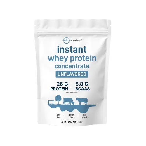 Micro Ingredients Instant Whey Protein Powder Concentrate, 2lbs