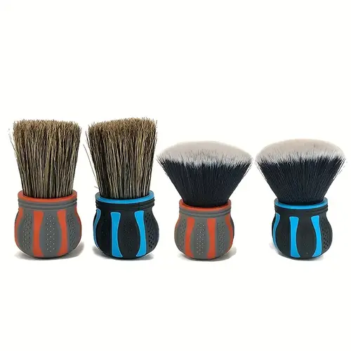 DEXH 2-Pack Ultra-Soft Bristle Curve Ball & Detail Brushes (Blue Black, Orange Black) - Car Wash Kit, Versatile Use Vehicle Accessories Tools for Car Interior/Exterior, Tire Detailing, Storage Rack Compatible