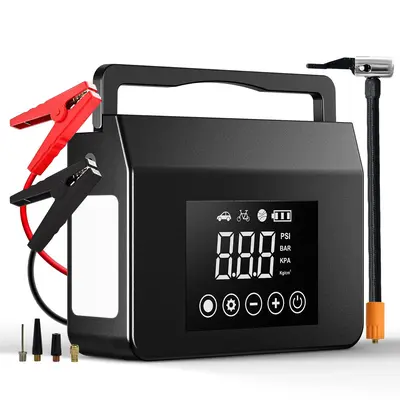 [Eleacc] 2026 4000A Car Jump Starter with 150PSI Tire Inflator, 15000mAh Power Bank & LED Light, Powerful & Reliable, Compatible with Most Cars, Trucks (All Gas/8.0L Diesel), All-in-One Automotive Emergency Tool