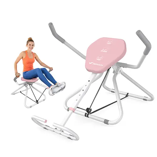 Merach Seated Ab Crunch Trainer, 242lbs Foldable Core Exercise Equipment for Home Gyms, Comfortable Multi-Functional Waist Twist Exercise Trainer BackToSchool