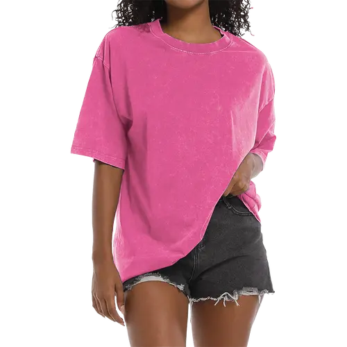 [NEW SIZE!]Holafish Women's Acid Washed Heavy Cotton Vintage Unisex Short Sleeve Loose Fit Casual Streetwear Crewneck T-Shirt Soft Fabric for Everyday Wear Round Neck Long Sleeve Top Crop Ruched Solid Sleeve Crop Top graphic tees Womenswear