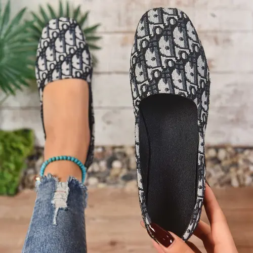 Women's Solid Color Classic Ballet Flats, Comfortable Breathable Lightweight Casual Shoes, Easy-to-Wear Footwear for Ladies & Girls