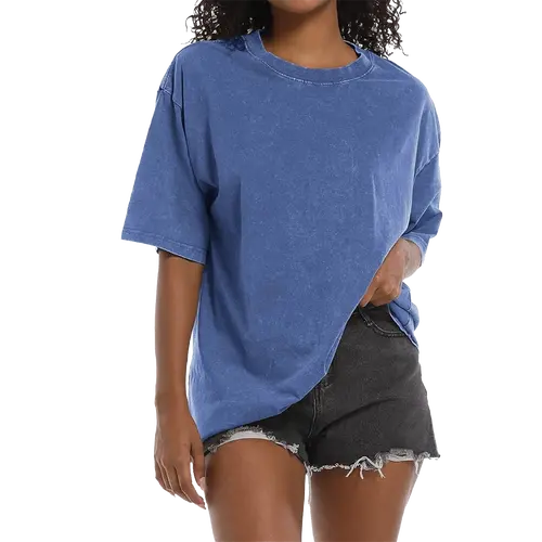 [NEW SIZE!]Holafish Women's Fullsize Acid Washed Heavy Cotton Vintage Unisex Short Sleeve Loose Fit Casual Streetwear Crewneck T-Shirt Soft Breathable Fabric for Everyday Wear Top Summer Basic Tee Minimalist Round Neck Long Sleeve Top Sunflower summervib