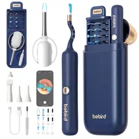 Bebird Smart Ear Cleaning Tool with Camera,HSA/FSA Eligible,1 Box Ear Wax Removal Tool with 12pcs Tip, Portable Ear Wax Cleaner, Ear Wax Cleaning, Ear Waxing Cleaning, Rechargeable Ear Wax Removal Kit, Wifi Visual Ear Picker,Wide-angle Ear Cleaner Tool