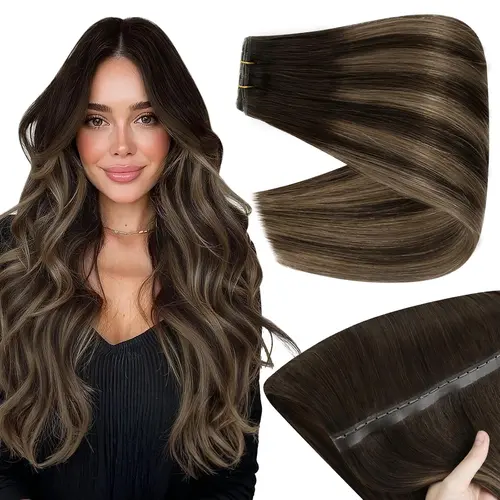 Full Shine Butterfly Weft Hair Extensions Invisible Weft Human Hair Pu Hole Weft For Women summervibes backtoschool