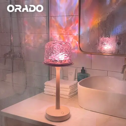 ORADO Cordless LED Table Lamp - IP64 Waterproof, 3600mAh Rechargeable, 16-Color Dimmable with Touch & Remote Control, Ambient Lighting Lamps, Room Accessories, Gifts for Bedroom, Living Room Decor, Home
