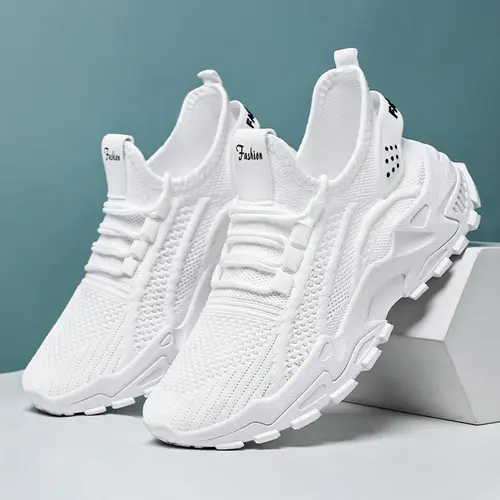 Women's Sneakers - Low Top Closed Toe Breathable Mesh Lace-Up Foam Sole Casual Trainers, Adjustable Ankle Fabric Shoes, Built for Gym Days and Street Walks, Casual Chic for Daily Wear