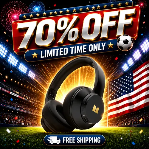 Monster Mission 100 Over-Ear Wireless Bluetooth Headphones – Deep Bass Stereo Sound, Clear Voice & Noise Cancelling Mic, Bluetooth 6.0 Foldable Headset with 160H Playtime, Comfortable Over-Ear Design for Travel, Work, PC-TikTokShopBackToSchool