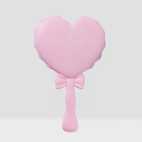 Beauty Creations Pink Bow Handheld Mirror, Portable Vanity Accessory, Girly Feminine Item, Self Care Product, Ideal Teenage Girls Gift for On-the-Go Touch-Ups, Hand Mirrors