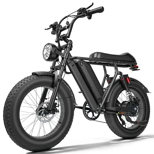 APYEAR 1500W Electric Bike 28MPH 20"x4.0" Fat Tires Full Suspension 48V 18Ah Removable Battery 40 Miles Range LED Headlights UL 2849 Certified Electric Motorcycle