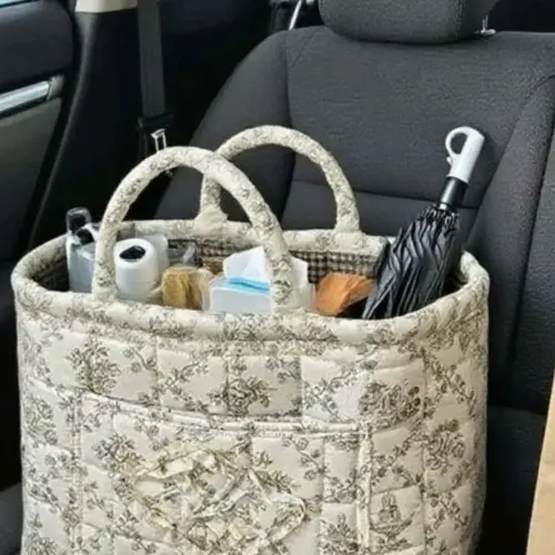Car Interior Storage Basket, Clothing Book Work Supplies Home Organizer Bag, Space Saving Multi-Purpose Car Accessory