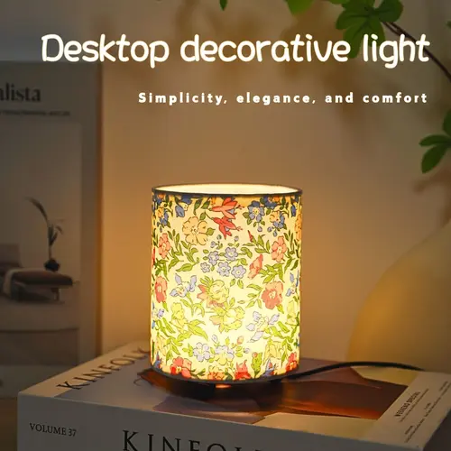 Simple Mini Table Bedside Lamp with Button Switch, Includes Bulb, Perfect for Bedroom and Office, Ideal for Room and Dormitory, Flower Design Lamp, Indoor Decorative Light, Decorative Lamps, Nightlight
