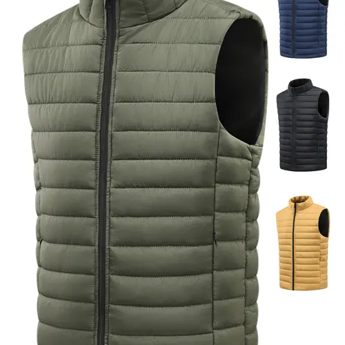 Men's Autumn Winter Vest Casual Sleeveless Jacket Woven for Outdoor Sports Exercise & Versatile Casual Wear Comfortable & Flexible