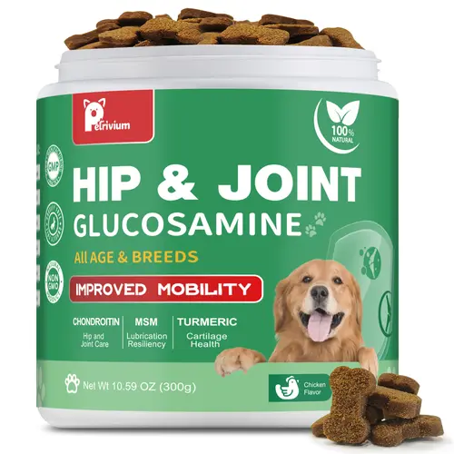 Petrivium Hip & Joint Care Chews-Dog Joint Supplement for Mobility-Chicken Flavor,All Age&Breeds-#Summervibes#petlovers sohochic