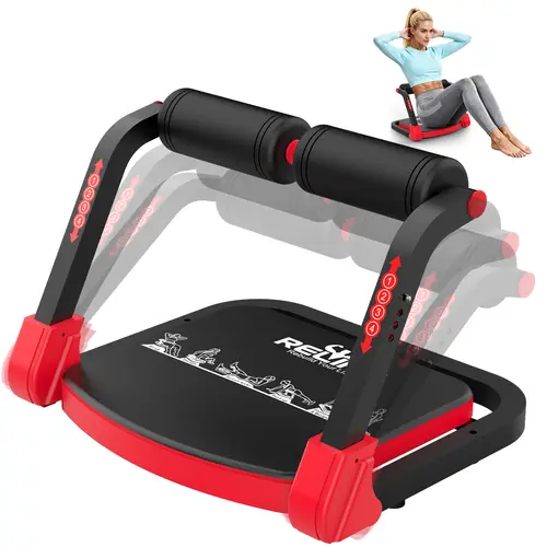 RELIFE Adjustable Abdominal Core Trainer - Foldable Multifunctional Workout Station, Home Gym Equipment for Abs at Home & Daily Training