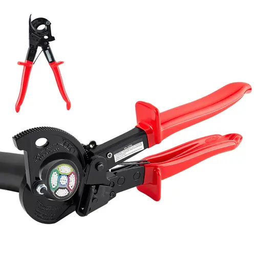 Ratcheting Cable Cutter, 10" Wire Cutter Heavy Duty, Strong Silicon-Manganese Spring Steel Blade – for Cutting Up to 240 mm² / 473 MCM Electrical Wire outdoorfun