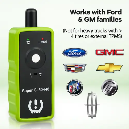VXDAS Super GL50448 2-in-1 TPMS Relearn Reset Tool - GM & Ford Tire Sensor Activator, Accessories for Car, Auto Parts Accessories for F150, Buick, Cadillac, Chevrolet, GMC, Lincoln, Mazda sohochic