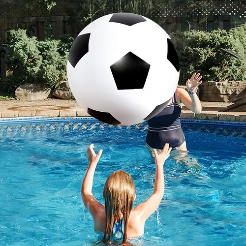 Large 50-Inch Inflatable Giant Soccer Ball, Beach Sand Toy, Swimming Pool Water Sport Game, Pool Party Decoration for Indoor Outdoor Use